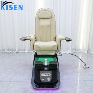 Sillón de Pedicura Multifuncional KISEN, Spa con Llenado/Escurrido Automático, Respaldo Reclinable, Cuero Sintético, Portátil, para Salón de Belleza y Uñas - Product Image 3