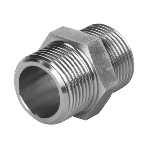 ASME DIN EN JIS A105/A105N/A182 CS SS Forged Fitting Screwed-Threaded Pipe Hexagonal Nipple