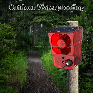 Solar Security Motion Sensor <strong>Alarm</strong> with Loud Siren Weatherproof Plastic, for Garden, Patio, Farm &amp; Home Protection - Product Image 2