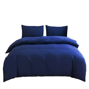 Ensemble de housse de <span class=keywords><strong>couette</strong></span> en fibre de coton de style uni pour l'<span class=keywords><strong>été</strong></span> Ensemble de draps en bambou pour temps chaud - Product Image 1