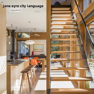 Barandilla de <span class=keywords><strong>hierro</strong></span> forjado a medida para <span class=keywords><strong>escalera</strong></span> de doble <span class=keywords><strong>viga</strong></span>, para interiores de loft, casas dúplex, villas, <span class=keywords><strong>escalera</strong></span> recta de acero y madera - Product Image 5