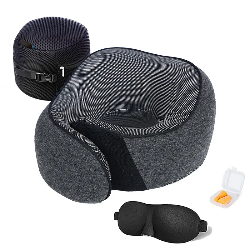 Travel Neck Pillow Chin Support Pillow Adjustable  Better Support Memory Foam Pillow for Home  Airplanes   Car New Design