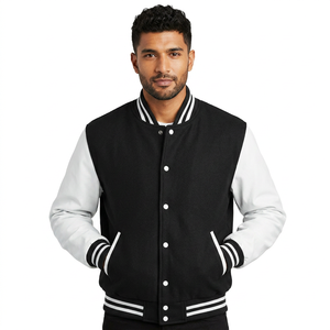 Veste de baseball personnalisée de qualité supérieure pour hommes, design unique avec broderie et décoration de poche, techniques chenille - Product Image 1