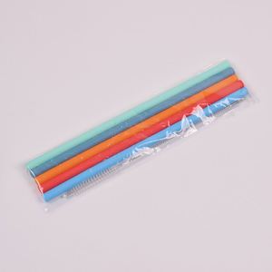 Ensemble de pailles en silicone pliables écologiques fines et longues de 5,5 mm de diamètre - Best-seller certifié CE/EU pour les cafés - Product Image 5