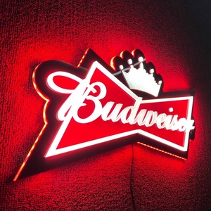 Tùy chỉnh màu Đỏ phát sáng đèn bia Logo Bud 3D LED Neon dấu hiệu chiếu sáng logo ánh sáng lên dấu hiệu - Product Image 3