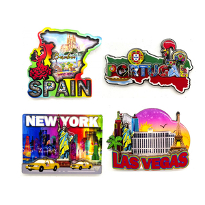 欧洲乡村城市中密度纤维板木质冰箱贴定制旅游纪念品安塔利亚伊斯坦布尔土耳其纪念品磁铁 - Product Image 4