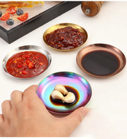 10cm Rond dienblad van roestvrij staal voor snacks, snoep, sieraden, cosmetica, op maat gemaakte metalen fruit- en taart serveerschalen