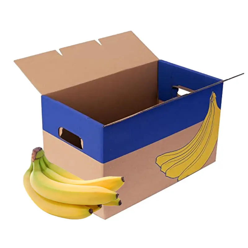 Caixa de embalagem de papel duro personalizado para frutas agrícolas Catron Fresh Banana