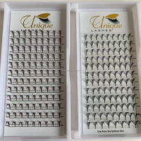 Penjualan laris ekstensi bulu mata komik warna hitam Matte dan cokelat 0.07mm C D Curl perlengkapan kipas bulu mata Volume