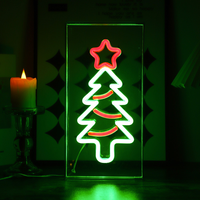 Cadeau personnalisé, arbre de Noël LED fonctionnant sur USB, enseigne néon, lumière murale colorée pour la chambre des enfants, bar, mariage, fête, décoration de chambre