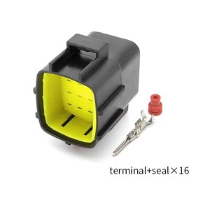 Conector impermeable automotriz 368050-1, Conector de extremo de arnés de cableado con carcasa de plástico, macho de 16 pines - Product Image 2
