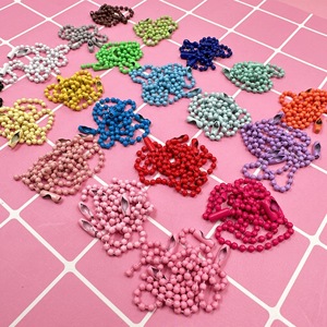 Accesorios de joyería hechos a mano al por mayor de Taodao, cadenas de cuentas coloridas, colgantes, cadena de hierro lacado con diseño de ondas. - Product Image 3