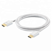 Câble HDMI 2.0 ULT-unite en gros, UHD 4K 60Hz, couleur argent, coque en alliage d'aluminium plaqué or, 2 m, prise en charge de l'emballage OEM