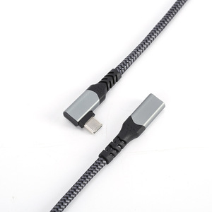 Cable USB Tipo C Macho a Hembra con Ángulo de 90 Grados, Gen2 PD100W 5A, Carga Rápida, Revestimiento de Nailon, 0.5M - Product Image 5