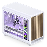 Nouveau Boîtier PC JONSBO D33 WOOD Blanc MATX Version Bois, Châssis Compact Mid-Tower pour Ordinateur de Bureau Gaming