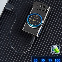 Allume-cigare électronique à double arc USB en métal rechargeable étanche au vent sans flamme pour montre électrique Allume-cigare plasma