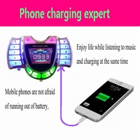 Système d'alarme audio de moto Lecteur MP3 numérique avec haut-parleur Musique antivol Haut-parleurs USB DC à dents bleues