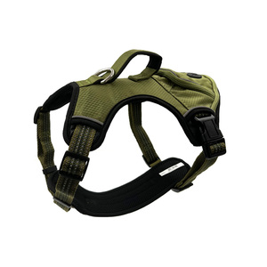 Chaleco de aventura de entrenamiento <span class=keywords><strong>para</strong></span> caminar, dispensador de bolsa de caca de nailon reflectante, arnés táctico de bolsillo, perro Safeti con asa <span class=keywords><strong>para</strong></span> perro grande - Product Image 2
