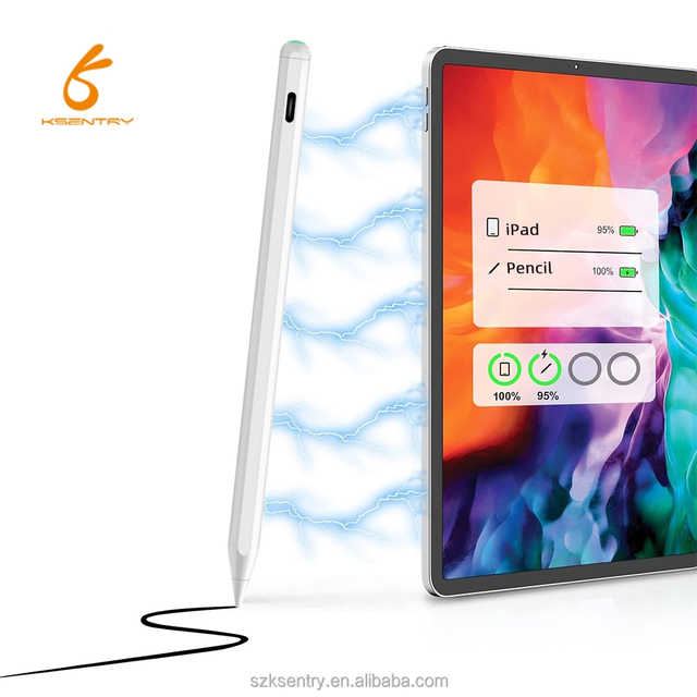 Compatible Metal Plastic Stylus Pencil 2/3 Custom Logo Magnetic Wireless USB-C Port iPad Touch Screens Palm Rejection Tilt
