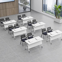 Bureau de travail pliant portable avec roues pivotantes bjflamingo bureau d'ordinateur multifonctionnel pour le bureau