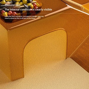 Plateforme de cage pour <span class=keywords><strong>hamster</strong></span> avec nid panoramique transparent, petite villa pour animaux de compagnie, bouteille d'eau, gamelle et accessoires décoratifs - Product Image 4