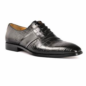 Formal Men's Embossed Calfskin Leather <b>Shoes</b> Handcrafted Design <b>Height</b> <b>Increasing</b> Lace-Up Pointed Toe Breathable Waterproof - Product Image 3