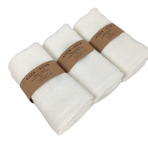 Super Soft Wash Cloth Customized Gift Packing 100% Organic Bamboo Baby Washcloth White Face Towel Skin Care Towel