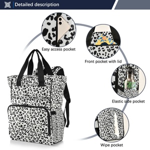 Fashion Custom Design Waterproof Nylon Mommy Nappy Bag Baby <b>Backpack</b> Diaper Bags with <b>Large</b> Capacity Lightweight for <b>Women</b> - Product Image 3