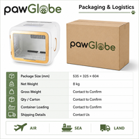 Séchoir pliable pour animaux de compagnie 1200W avec désodorisation à l'ozone et fenêtre de toilettage supérieure pour chats