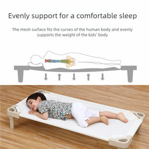سرير أطفال شبكي للقيلولة بعد الظهر في دور الحضانة، أثاث فصول مونتيسوري للأطفال والرضع، بيع بالجملة من المصنع - Product Image 4