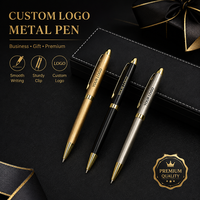 Stylo bille métallique personnalisé avec logo imprimé, stylo d'affaires exécutif avec boîte cadeau pour événements d'entreprise, cadeau client