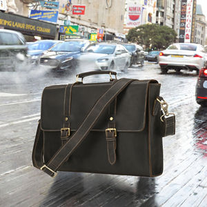 Sac à main pour homme en cuir véritable vintage Andong, sac bandoulière, sacoche pour ordinateur portable, sacoche souple, écologique, léger, grand format - Product Image 2