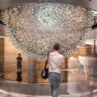 Lustre moderne en forme de boule de grande taille pour hôtel, centre commercial, décoration intérieure personnalisée, projet professionnel
