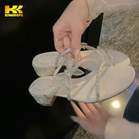 Sandales sexy pour femme, nouvelle conception, avec strass, dessus de chaussure tendance