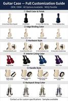 Produsen Tas Gitar Akustik Warna Putih Gading Bahan Fiberglass, Model Ransel, Hard Case untuk Gitar Dreadnought