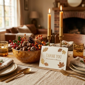 Cartes de remerciement personnalisées pour Thanksgiving avec motif citrouille et <span class=keywords><strong>feuille</strong></span> <span class=keywords><strong>d</strong></span>'érable, cartes de vœux <span class=keywords><strong>d</strong></span>'<span class=keywords><strong>automne</strong></span> pour emballage cadeau professionnel - Product Image 4