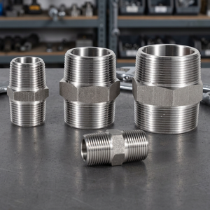 Raccord hexagonal mâle NPT, adaptateur hydraulique en acier au carbone zingué, connecteur fileté pour systèmes de fluides industriels - Product Image 2