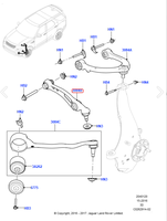 Bras de suspension inférieur droit avant en fonte noire de haute qualité LR113281 pour suspension L405 L462 (Rotule de bras de suspension)