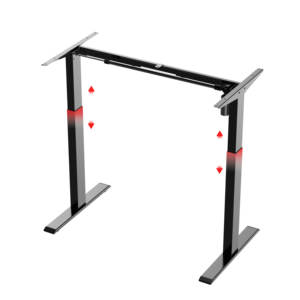 Cadre de bureau électrique assis-debout au design moderne, réglable en hauteur, en vente - Product Image 3