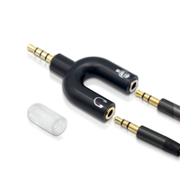 Adaptateur de câble séparateur audio jack 1 entrée 2 sorties / 3,5 mm pour casque et microphone