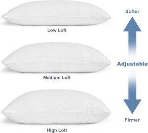 Oreiller de <span class=keywords><strong>lit</strong></span> en mousse à mémoire de forme, réglable, lavable, en vrac, ergonomique, oem - Product Image 5
