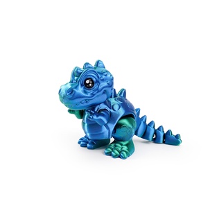 Figura de Dragón Bebé Adorable, Impresa en 3D con PLA, Degradado Azul/Verde, Dinosaurio Flexible con Articulaciones, Juguete Duradero, Decoración de Escritorio, Regalo para Navidad - Product Image 1