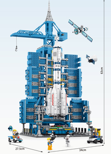 Lele Brother nave espacial bloques de construcción juguete ciencia educativo ABS plástico 1:18 escala nave espacial modelo de pantalla niños - Product Image 6