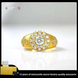 Anello per Bambini in Argento Sterling S925 con Moissanite, Placcato Oro 18K, Lavorazione Spazzolata a 50 Punti, Stile Retrò di Palazzo, Pietra Portafortuna di Luglio - Product Image 3