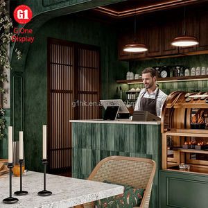 Mostrador de exhibición de pan con cesta, exhibidor de isla de madera para decoración interior de panadería, calentador de exhibición minorista, personalizado y de moda - Product Image 1