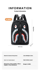 <span class=keywords><strong>Mochila</strong></span> de nailon de gran capacidad con estampado de dibujos animados, <span class=keywords><strong>mochila</strong></span> deportiva para ordenador portátil para hombre, <span class=keywords><strong>mochila</strong></span> informal <span class=keywords><strong>impermeable</strong></span> de alta calidad para estudiantes - Product Image 2