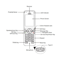 Teléfono SIP Yea-Link AX83H Nuevo, Portátil, de Doble Banda, Wi-Fi 6, 4G para Servicios VoIP