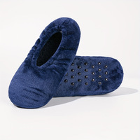 Chaussettes d'intérieur en flanelle pour femme, doublure en fourrure pelucheuse, antidérapantes, chaussettes chaudes d'hiver, chaussons
