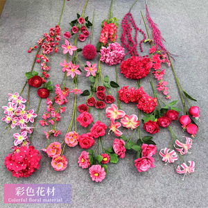 Flores de Seda Coloridas para Decoración de Bodas, Arreglos Florales Artificiales para Escenarios y Accesorios de Fotografía - Product Image 3