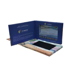 फैक्टरी कस्टम विज्ञापन पदोन्नति हार्डकवर टच स्क्रीन वीडियो विवरणिका कार्ड 7 इंच वीडियो प्रिंट एलसीडी स्क्रीन पुस्तक में 10.1 इंच